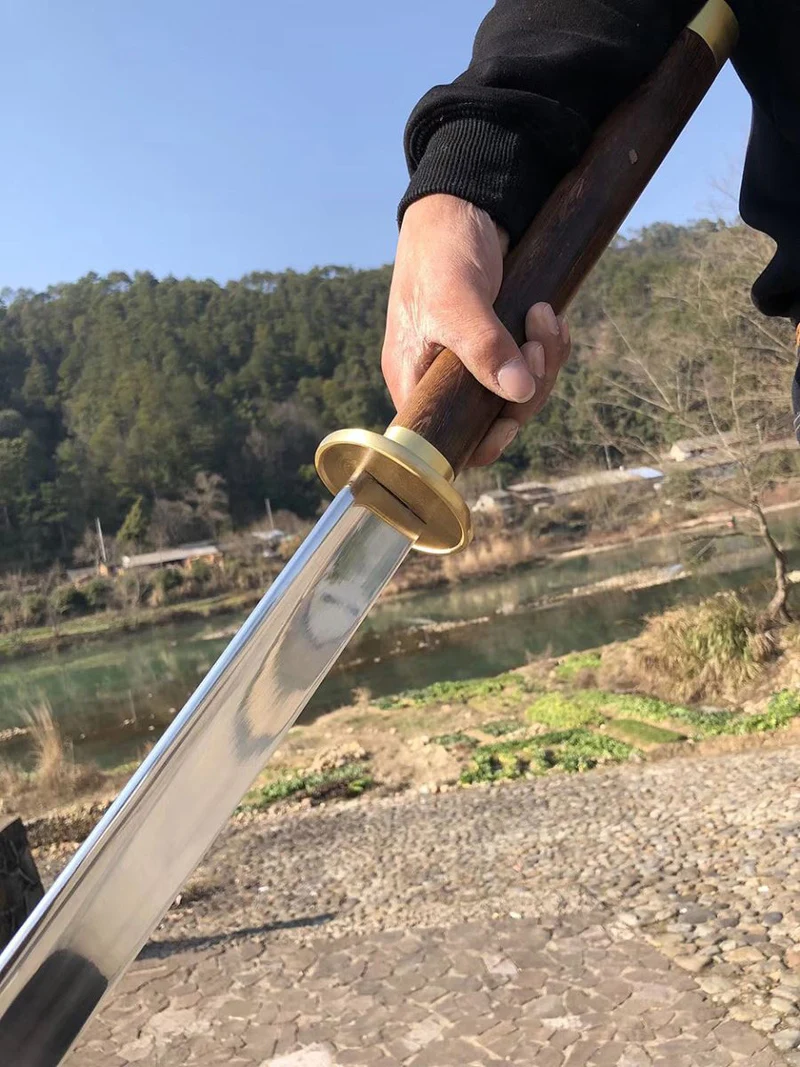 Handmade Chinese Gongfu Sword Hand fine polished Katana Oil Quenched Stainless Steel Full Tang Blade Very Sharp
