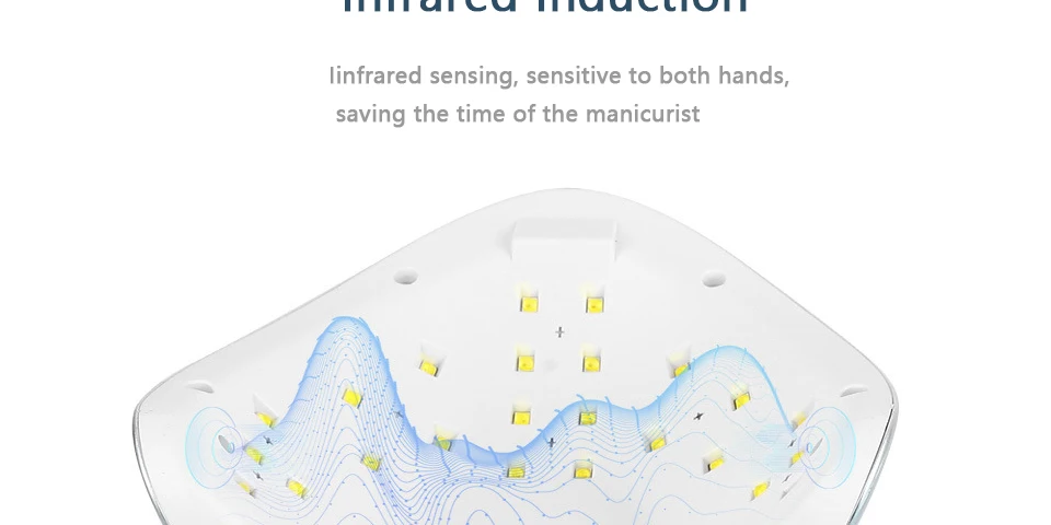 SUN5 48 Вт двойная светодиодная УФ-лампа для ногтей Сушилка для ногтей Гель-лак отверждающий светильник с нижней 30 s/60 s таймер ЖК-дисплей