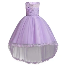 Новинка года; рождественские детские платья для девочек; свадебное платье; элегантные вечерние платья из шифона с вышивкой для маленьких девочек; одежда для детей