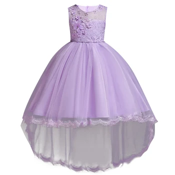 

New 2018 Christmas Kids Dresses For Girls Wedding Dress Elegant Embroidery Party Chiffon Toddler Girls Dress Children Clothing
