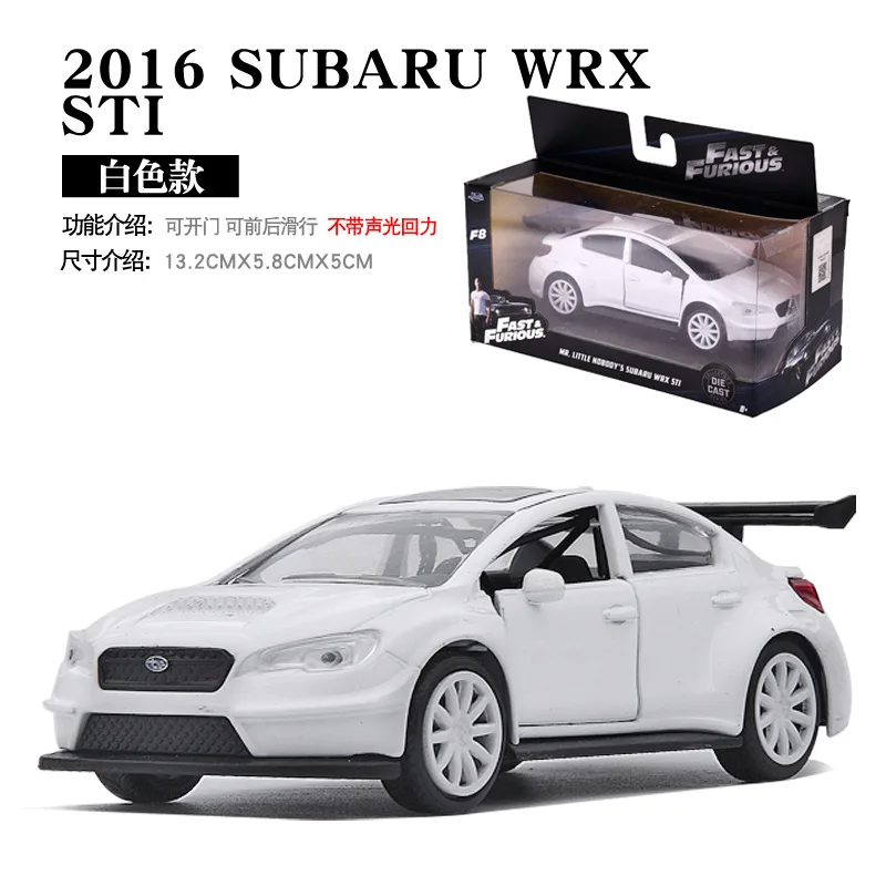 Модель машины Форсаж литая из сплава 1/32 детские игрушки для Subaru WRX STI JADA в
