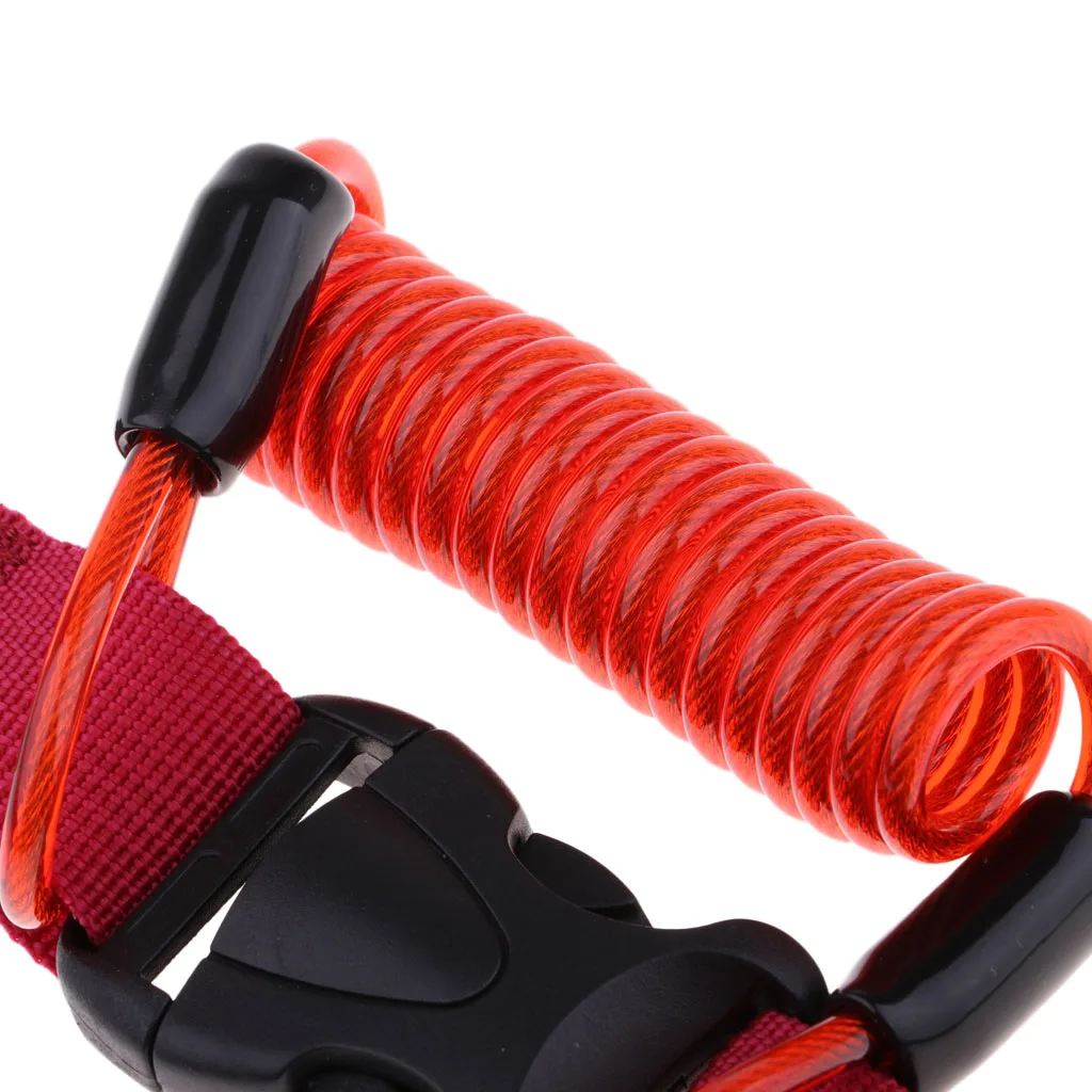 Stainless Steel Scuba Diving Lanyard  Spring Coiled Lanyard with Quick Release Buckle for Underwater Cameras Lights Torch 