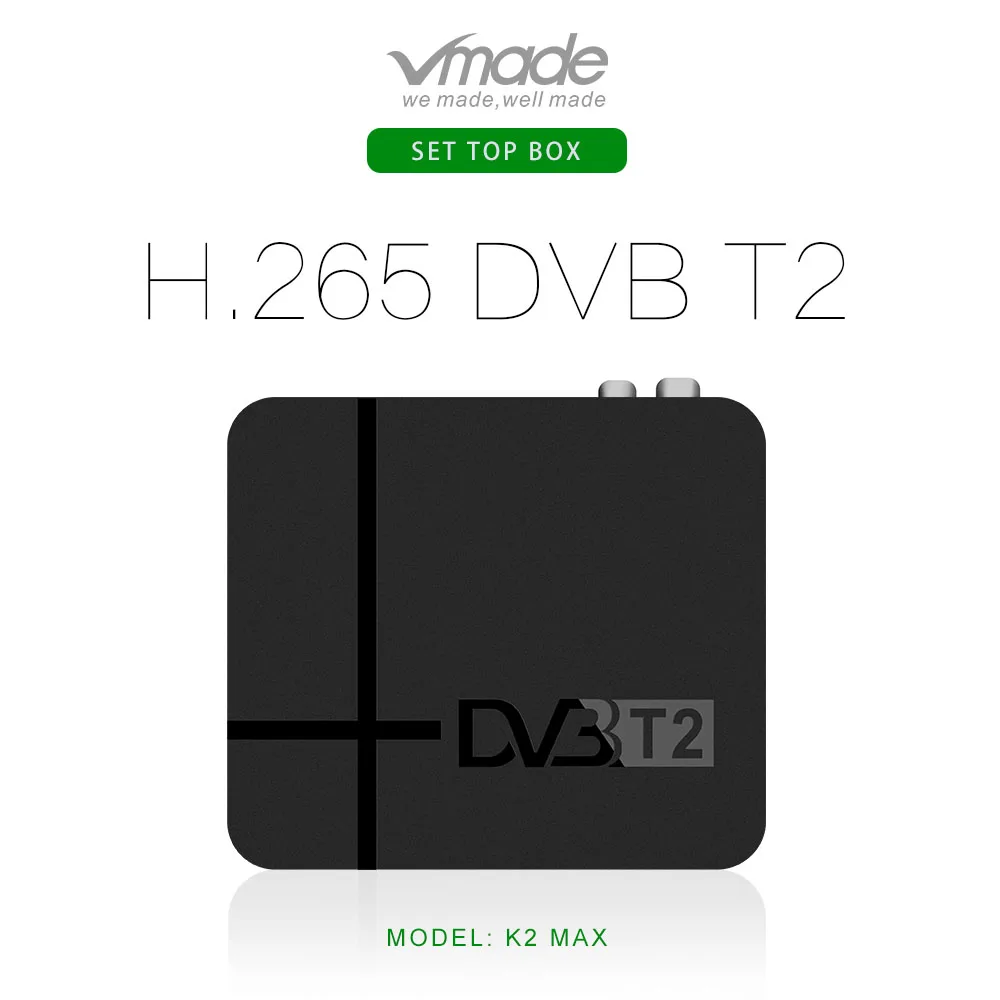 Vmade DVB T2 ТВ-тюнер HD цифровой эфирный приемник Полностью 1080P H.265/HEVC встроенный RJ45 LAN Поддержка Youtube Лидер продаж Европа