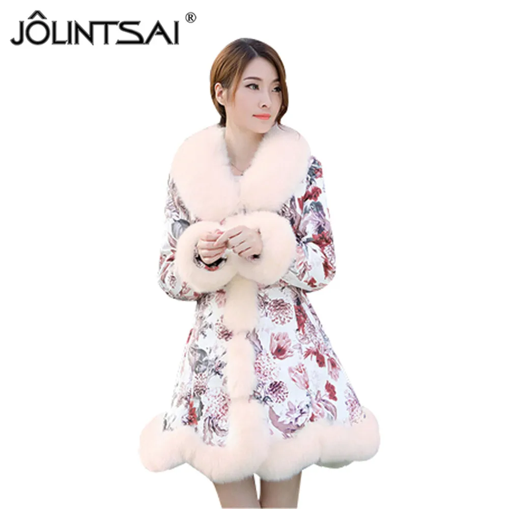 Image Winter Faux Fur Jacket Woman 2016 Elegant Fashion Women Warm Coat Slim Long Fox Fur Coat Overcoat Ladies Outwear