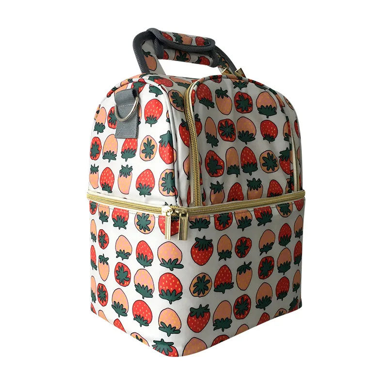 Baby Insulation Breast Milk Bags Fox Double Layer Waterproof Mummy Feeding Milk Food Fruit Storage Shoulder Bag Warm Tote BB5108 (24)