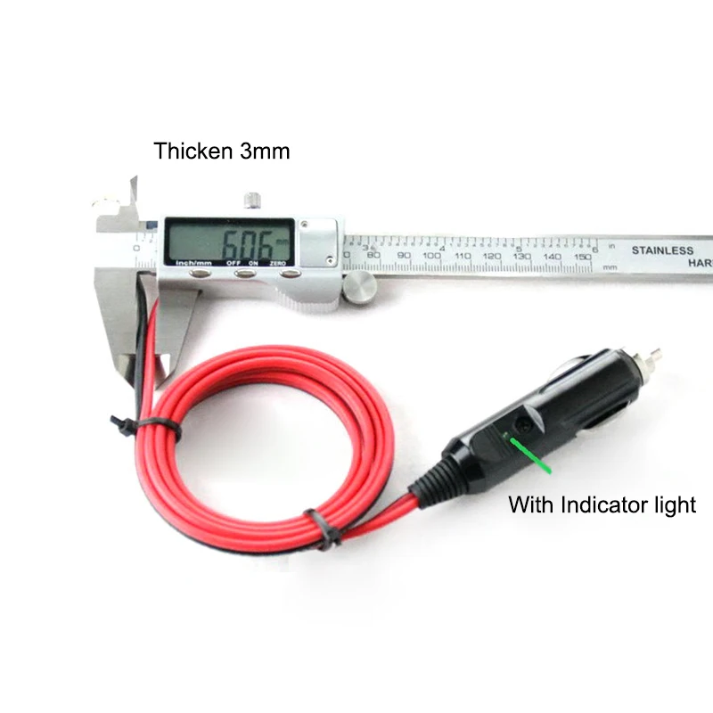 DC 12V 24Vto AC 220V 480V утолщенный Автомобильный Кабель питания прикуривателя для