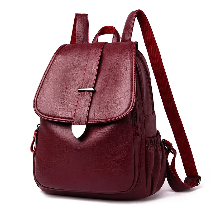 Новое поступление, школьные сумки, первый слой кожаного рюкзака, женские сумки на плечо из натуральной кожи, мягкая сумка для путешествий на молнии в консервативном стиле