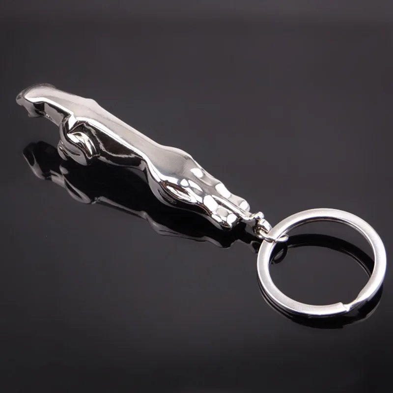 Новая мода авто логотип брелок для ключей с Ягуаром стильный сплав Леопард брелок серебряное животное спортивные брелки