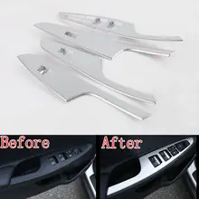 BBQ@ FUKA 4x хромированная Автомобильная дверь, окно, зеркало, кнопка переключения, панель, крышка, рамка, накладка, наклейка, подходит для hyundai Tucson