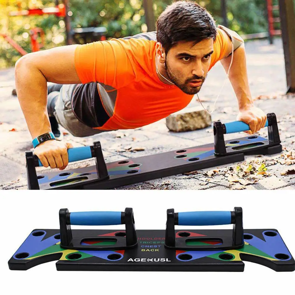 9 в 1 Push Up Holder Board system отжимная стойка стойки поезд тренажерный зал упражнения фитнес тренировки опоры для отжиманий стойки доска