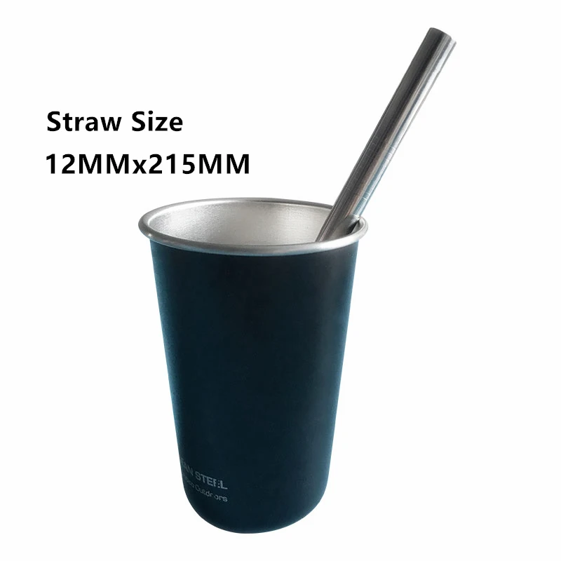 

New! Free shipping 50PCS 12x215MM Drinking Straw Wholesale Stainless Steel 304 Rust Free