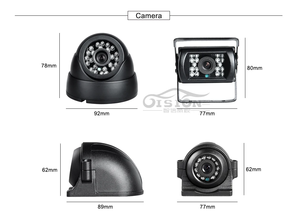 4 шт. 2.0MP автомобиля Камера 4CH AHD SD карта Mdvr Dvr для автомобиля, мотоцикла, Регистраторы+ 7 дюймов Автомобильный монитор+ 32G SD для видеокамеры наблюдения CCTV Системы