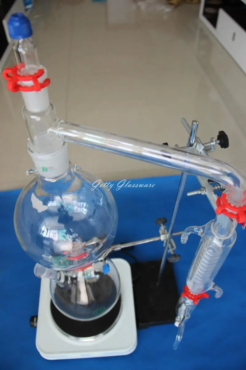 US $225.00 Essential oil steam distiller distilling apparatusEssential oil steam distillation kit