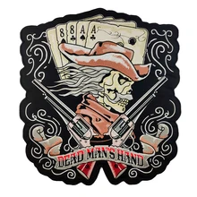 Нашивки для машинной вышивки на заказ, ковбойские нашивки для рук мертвеца и оружия, большие наклейки для одежды