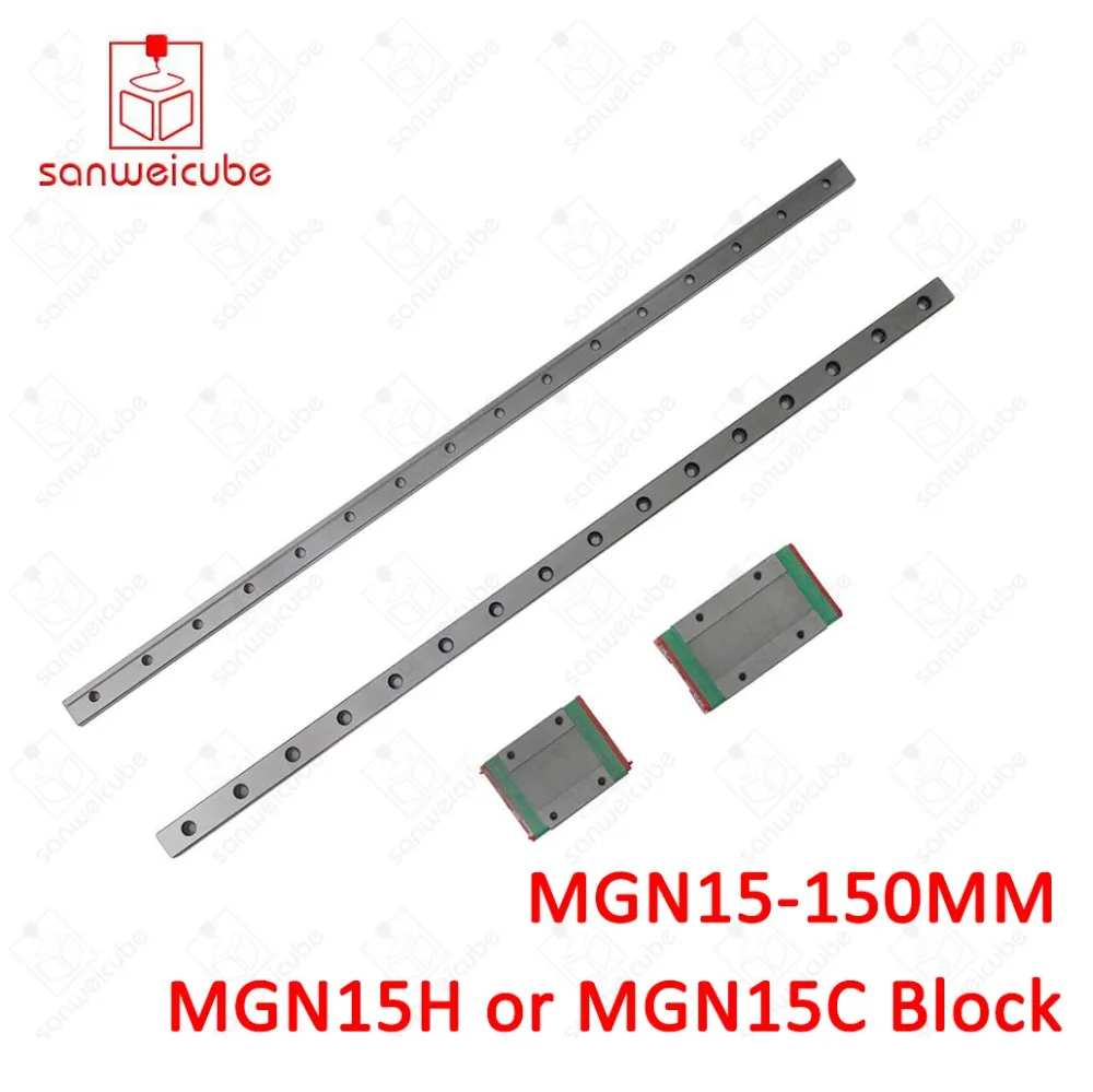 

15mm for Linear Guide MGN15 150mm L= 150mm for linear rail way + MGN15C or MGN15H for Long linear carriage for CNC X Y Z Axis