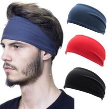 Cinta para la cabeza elástica Unisex, Cintas de Pelo elásticas de Color sólido, para Fitness al aire libre