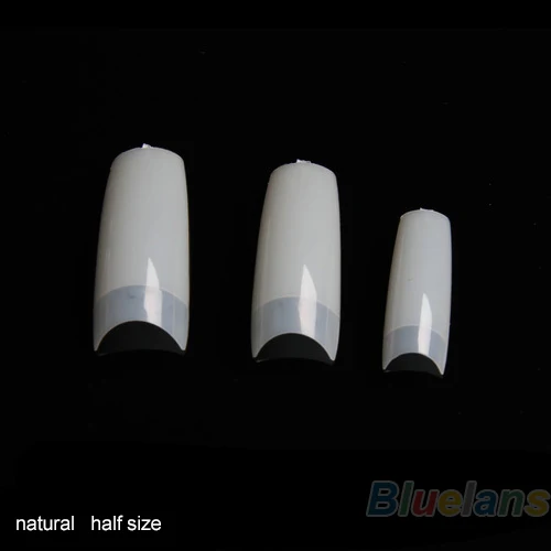 500 шт прозрачные белые натуральные накладные ногти из акрила для французского маникюра наклейки на ногти дизайн DIY Половина/полное покрытие советы 02F8 2TOM