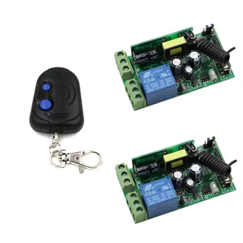 

AC85V-250V Wide Voltage 1CH Remote Control Garage Door RF Wireless Remote Control Switch System 1X Transmitter +2 X Receiver