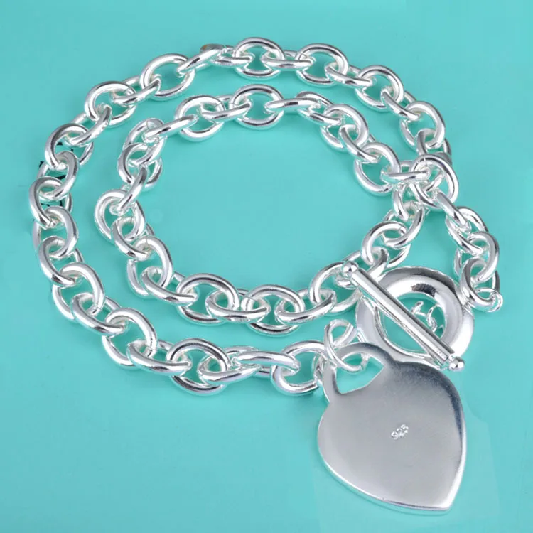 

Heart Necklace For Women Necklaces & Pendants 925 Sterling Silver Jewelry Charms Jewellery Choker Colar Kolye Colares Gift M51
