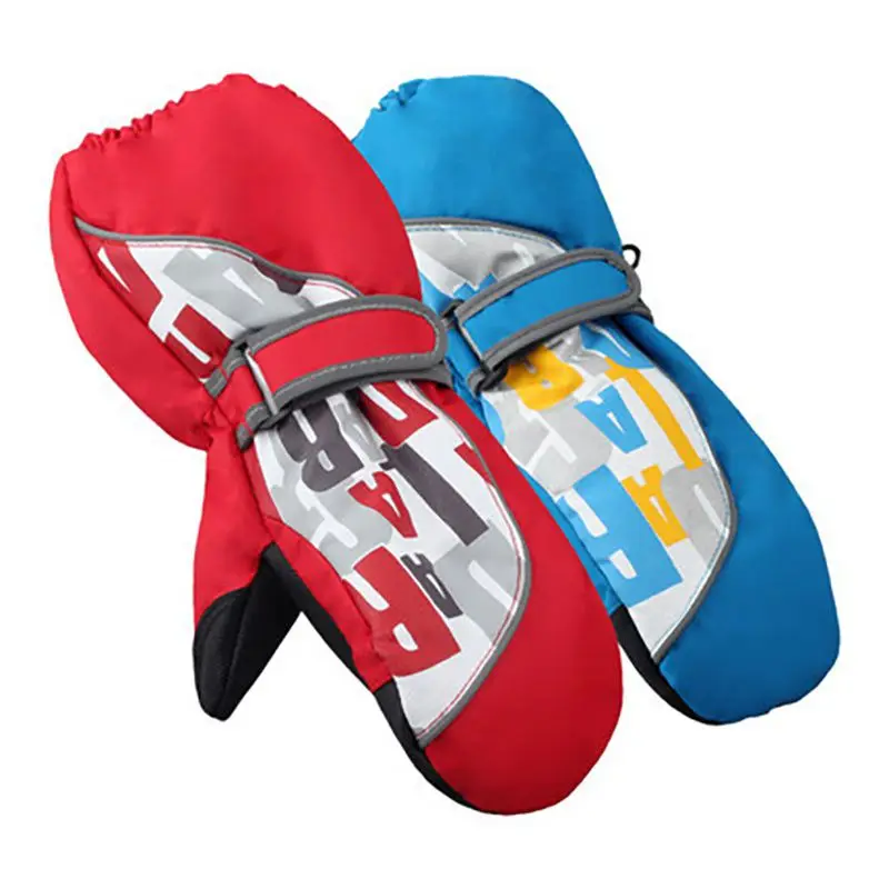 

Children Winter Skateboard Warm Ski Gloves Boys/Girls Snowboard Gloves Waterproof Snow Mittens Skiing Gloves Cycling Riding