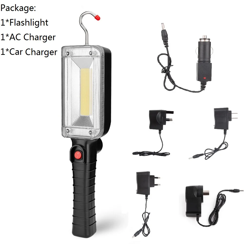 1 Режим COB светодиодный светильник-вспышка Магнитный фонарь механический магазин рабочий светильник USB Перезаряжаемый автомобильный контрольный светильник ремонтный светильник - Испускаемый цвет: AC Car Charger