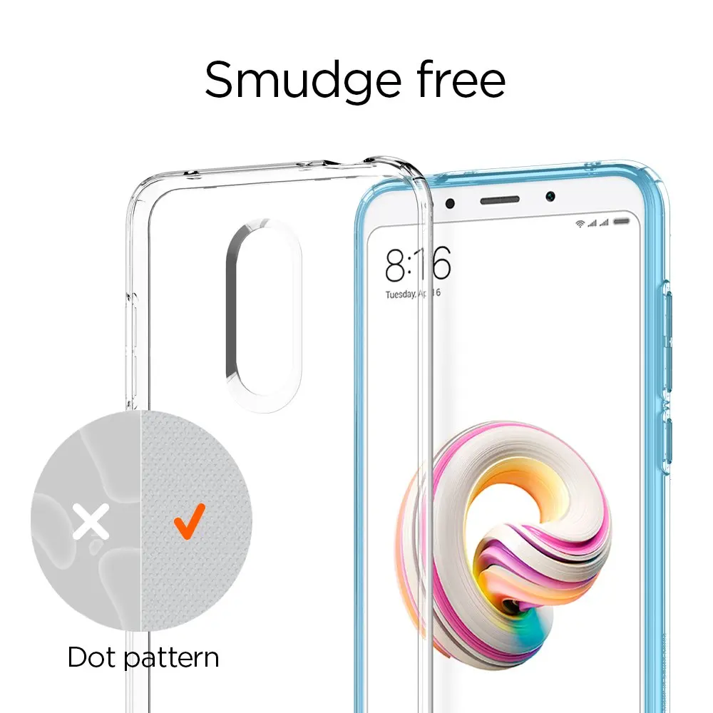 Capa de Silicone Transparente 360 à Prova de Choque Capa para Xiaomi Redmi Plus Proteção Traseira Macia Tpu Bolsas Transparentes Redmi5 Plus Redmi5plus Bolsas de telefone 7 High Quality Telefonia e Comunicação