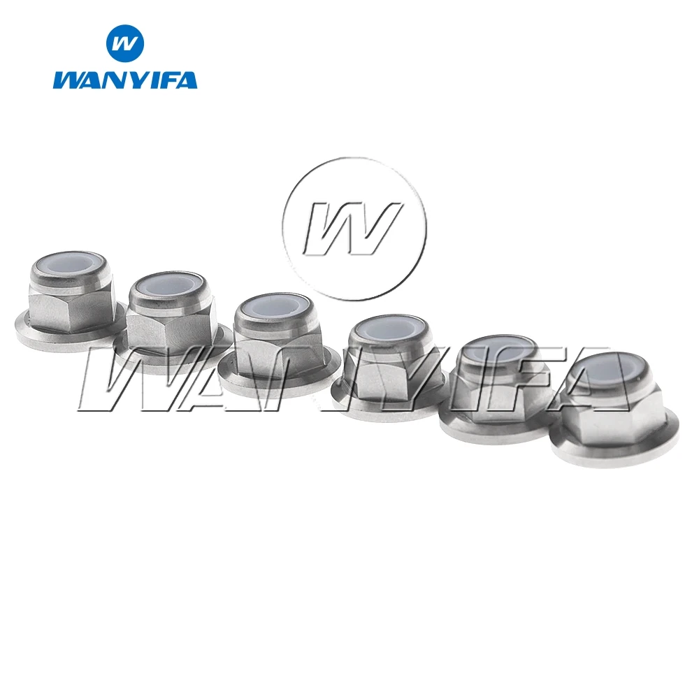 Wanyifa 6 единиц, велосипед Велоспорт Титан Ti M10 шаг 1,25/1,5mm звездочки фланцевый Ключ Гайка