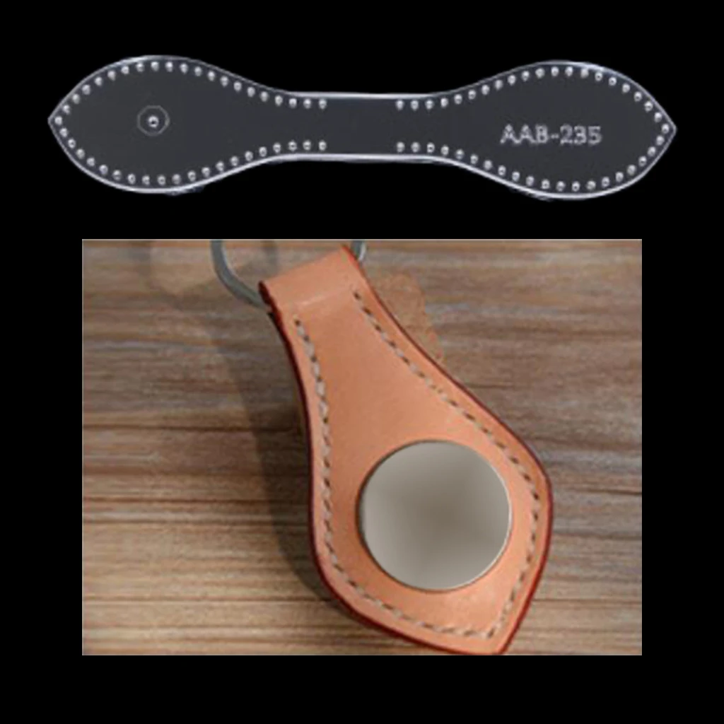 Clear DIY Leather Craft Acrylic Coin Purse Keychain Pattern Stencil Template Tool