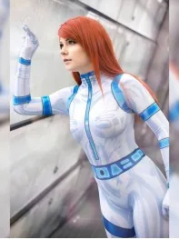 

3D Print Kim Possible Battle Spandex Cosplay Girl Costume Zentai Catsuit Halloween Costumes for Woman Free shipping
