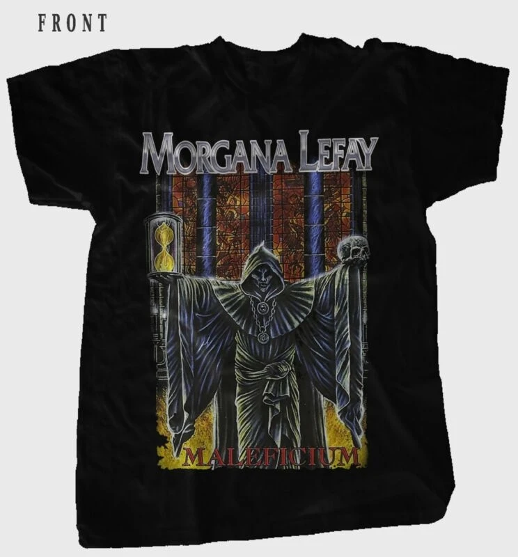 MORGANA LEFAY-Maleficium-progression metal BLACK T_shirt-Размер до 6XL |
