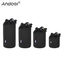 Andoer противоударный Водонепроницаемость DSLR объектива сумка очень толстая мягкая защитная сумка для Canon Nikon Sony Tamron объектив