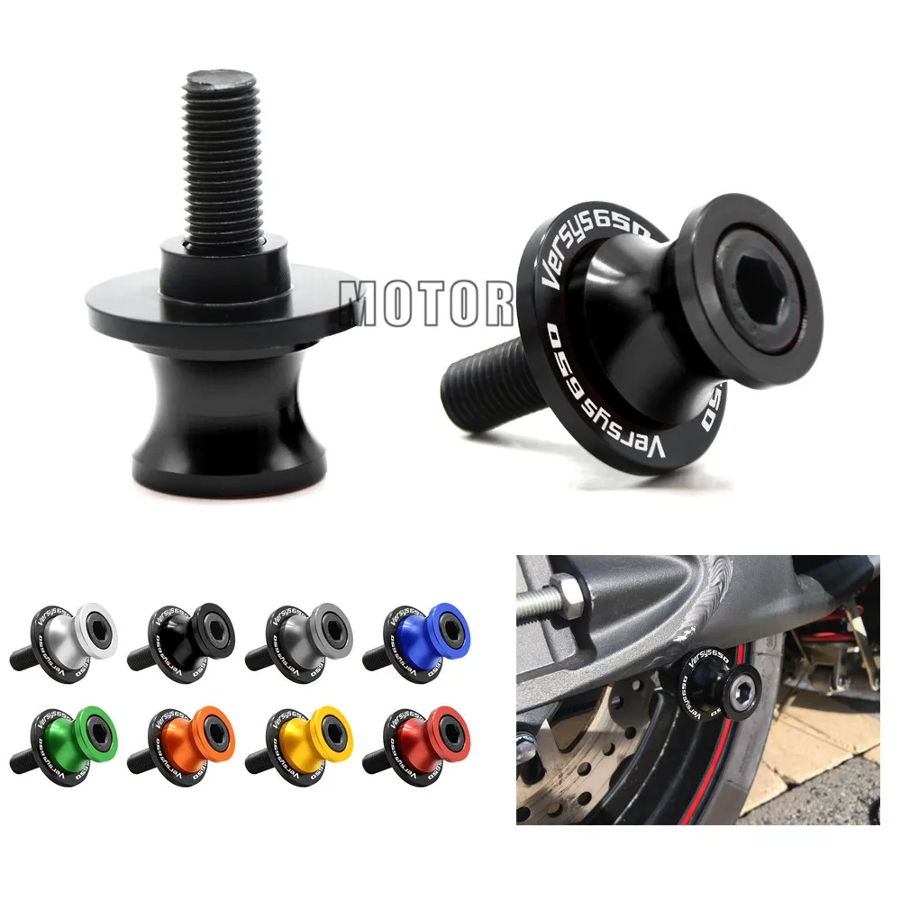 

Motorcycle Swingarm Spools Slider For Kawasaki Versys 650 2007-2014 10mm CNC Aluminum Motorcycle Rear Swingarm Screws Slider