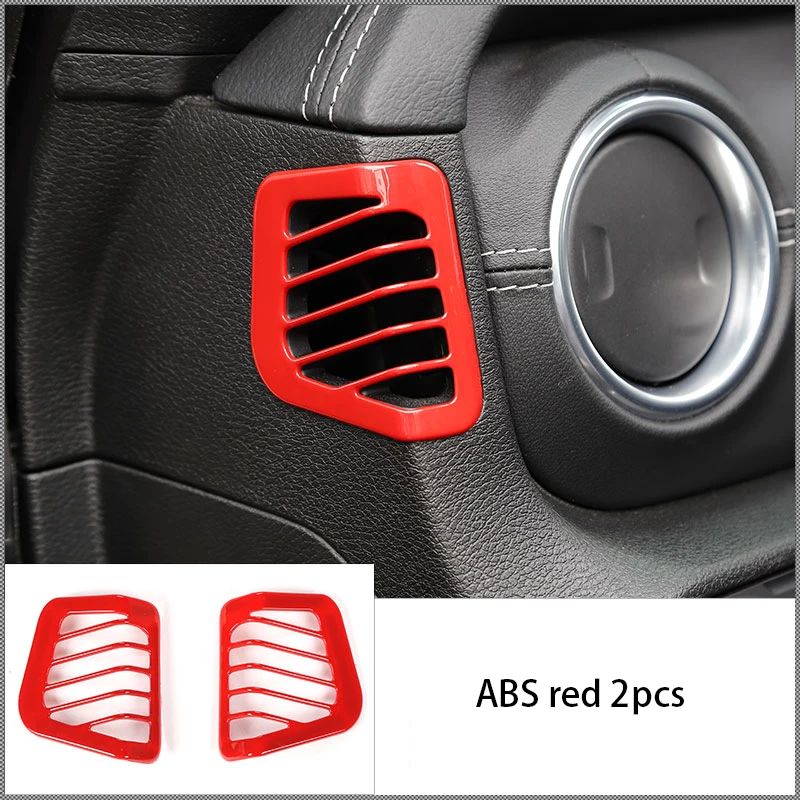 abs red 2pcs Приборная панель, кондиционер, маска, украшение, новая специальная центральная консоль, интерьер для JEEP Wrangler JL - Цвет: abs red 2pcs