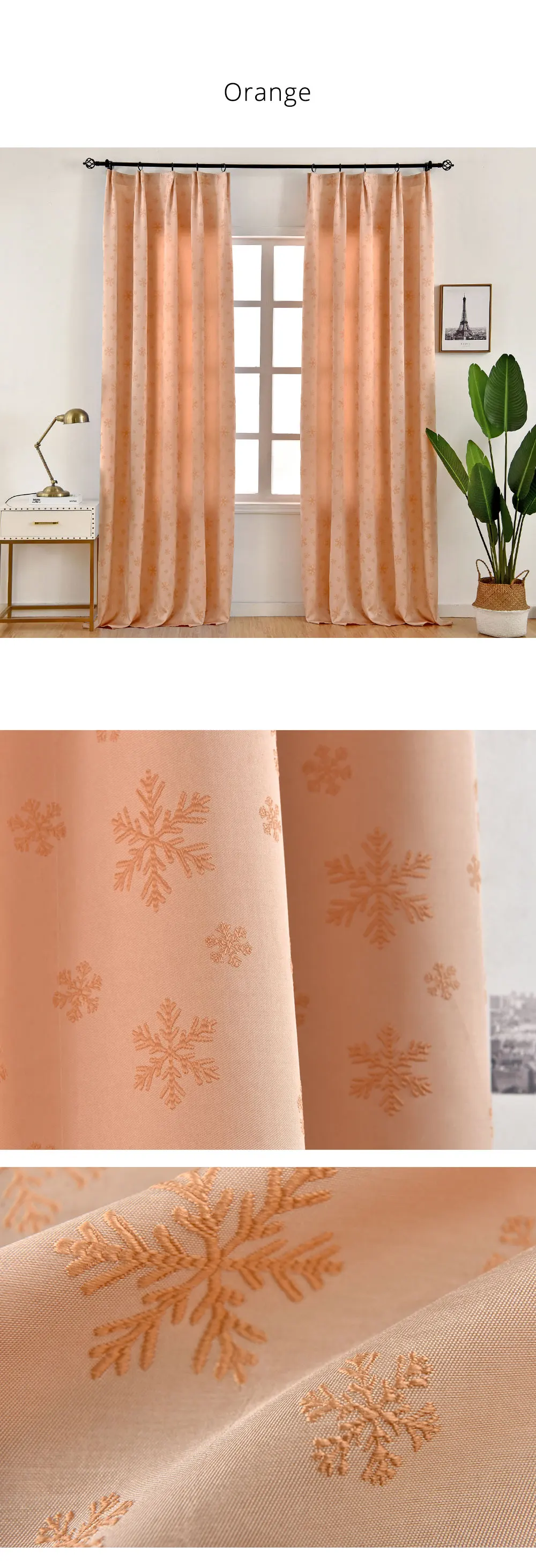 smt607_NAPEARL Snow Jacquard Semi Shade Curtain for Bedroom Window Fantasy Dream Elegant Drop Fabric High Quality Fabric Floral Drapes (5)