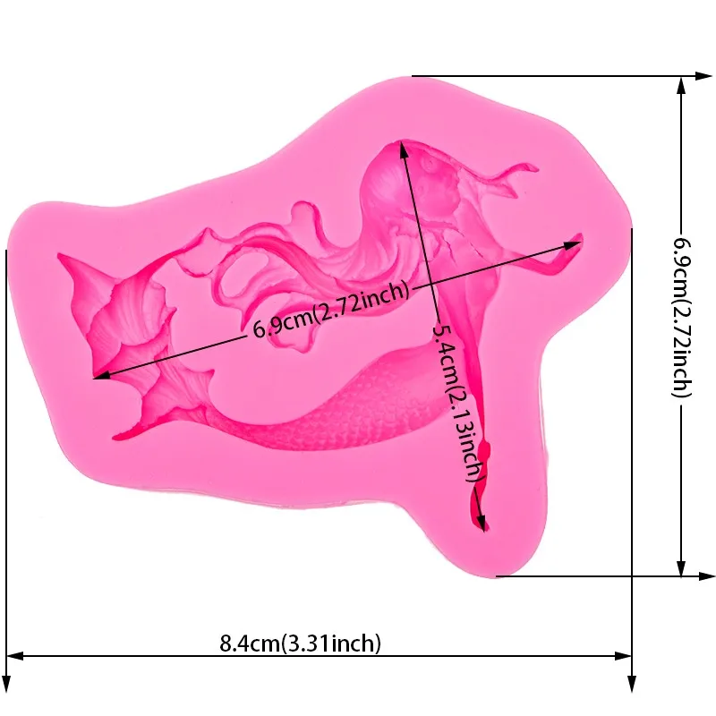 3D мультфильм Русалка девушка помадка силиконовая форма для отделки DIY торт приборы для украшения выпечки формы F0518