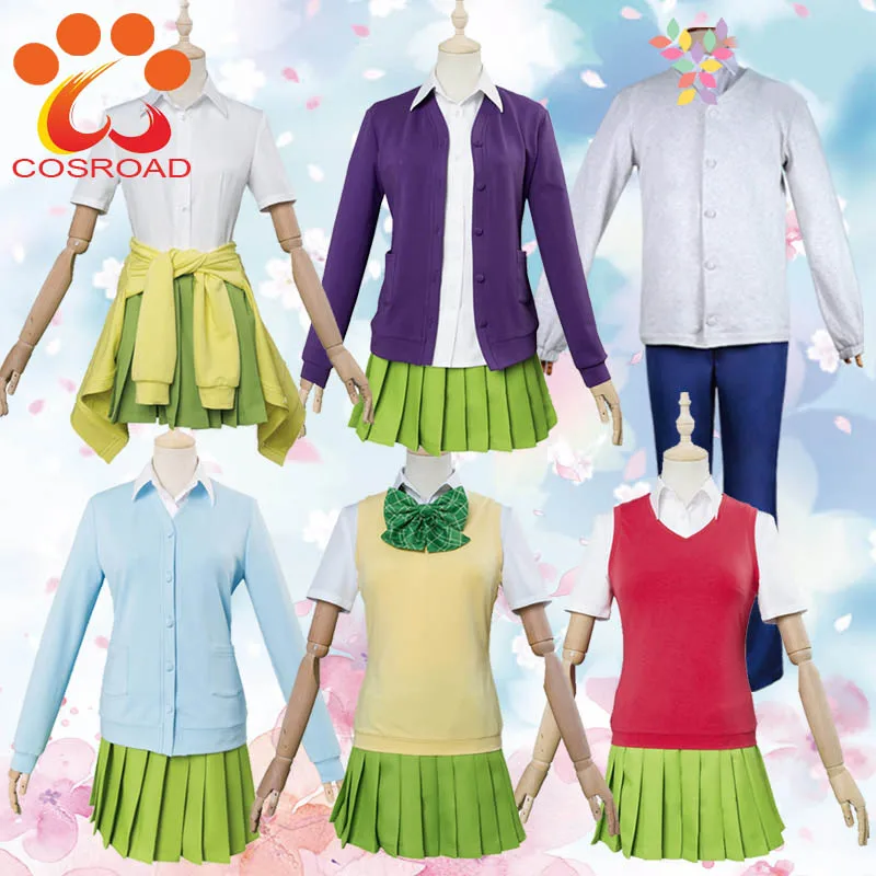 

Cosroad Anime Gotoubun no Hanayome Cosplay Miku Nakano Yotsuba Nakano Itsuki Cosplay Costume