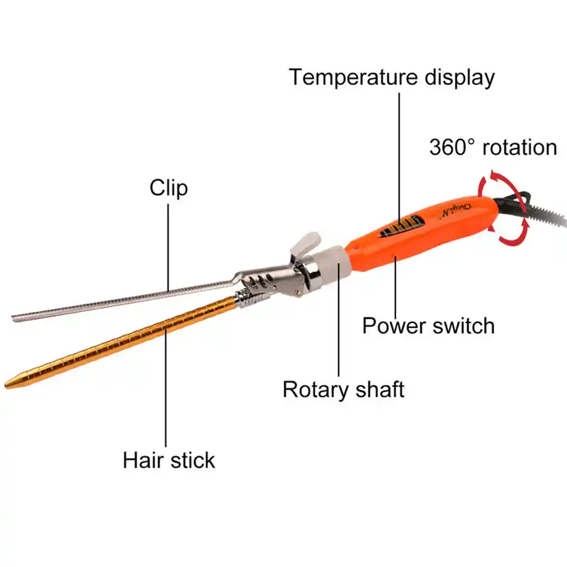 Hair Curling Iron Professional Electric Curling Wand Ultra Thin