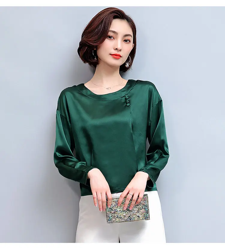 7 Colors New Winter Autumn Slik Blouse Women 2019 Long Sleeve Plus Size Shirts Femme Tops Fashion Casual Chiffon Blusas Mujer (6)