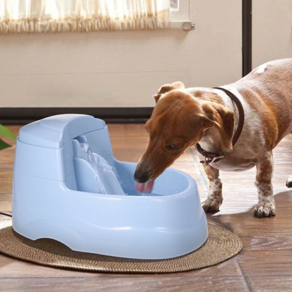 2.5L Electric Pet Drinking Fountain Bowl W/ Carbon Filters Automatic Cat Dog Fresh Running Water ...