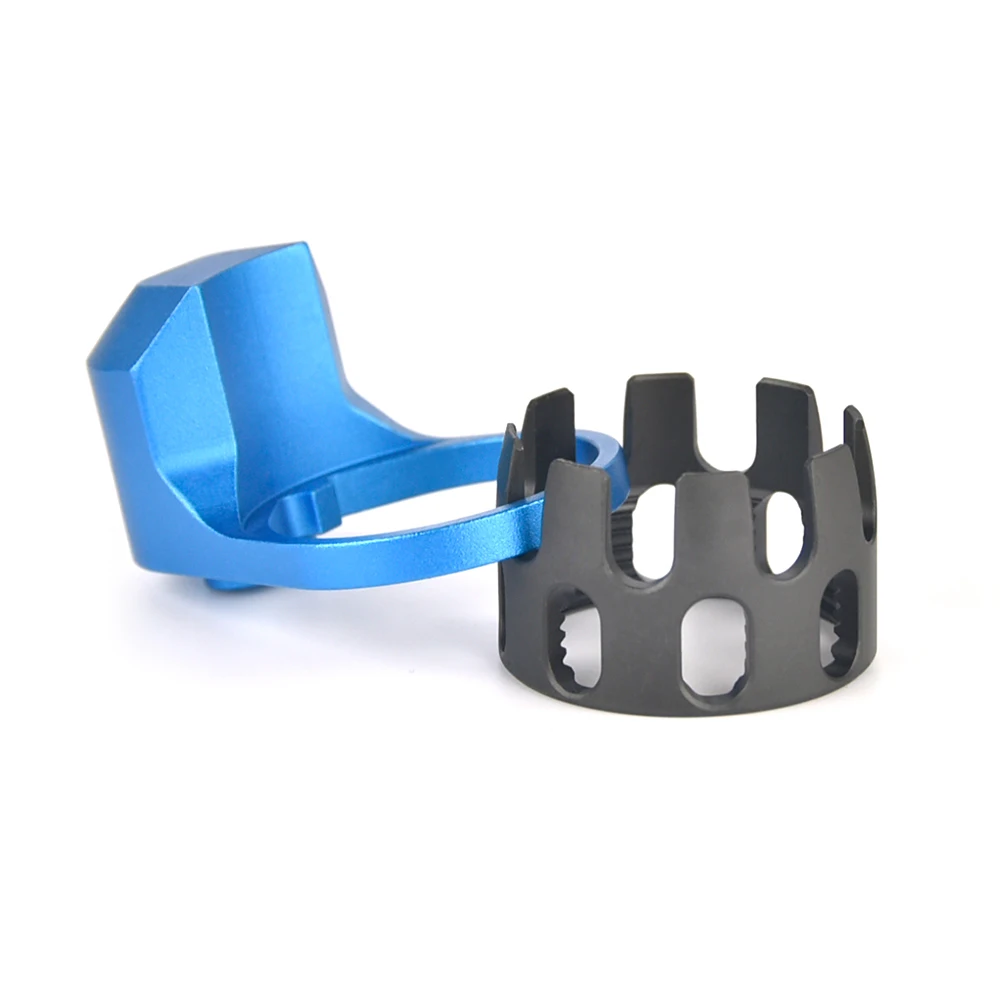 6 Position Stock Pipe AR Enhanced Castle Nut Extended End Plate for Airsoft AEG M4 Series Hunting Accessories - Цвет: BLUE