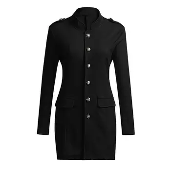 

Autumn Winter Women Slim Long Blazers Elegant Single Breasted Pockets Blazers Coat Female Long Sleeve Solid Trendy Outwear