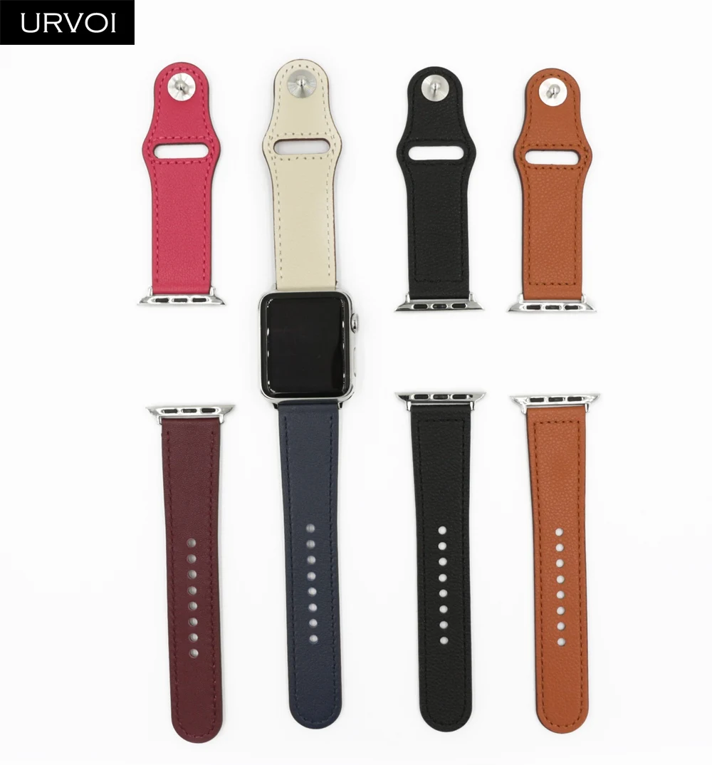 Кожаный ремешок URVOI Swift для apple watch series 6 SE 5 432 iwatch 4 Классический с пряжкой ручной