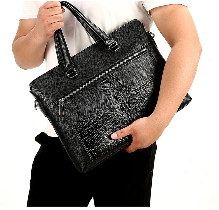 Новый портфель из натуральной кожи аллигатора, мужской портфель, мужская сумка на плечо, мужская сумка-мессенджер, сумка для компьютера