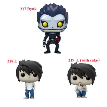 

Death Note Lawliet Ryuk Action Figure Model L With Cake Q Edition doll model toys Gift For Collection Animation