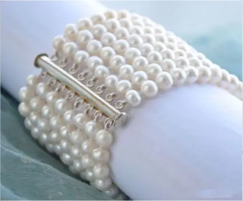 

Wholesale price 16new ^^^^Beautiful 8 eight rows white cultural pearl bracelet