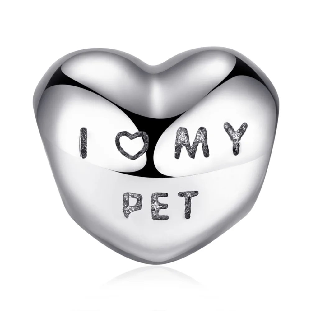 Jewelrypalace 925 Sterling Silver Puppy Palm Heart Cubic Zirconia Pet Beads Charms Fit Bracelets Gifts For Women Fashion Jewelry