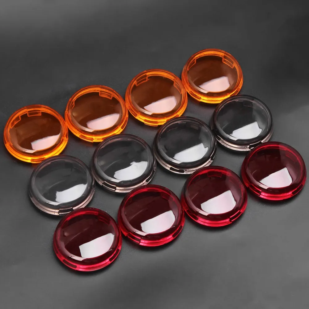 

Moto Cafe Racer Indicator Lens Cover Turn Signal Light Cover Fit For Harley Dyna Softail Electra Glide Road King Sportster