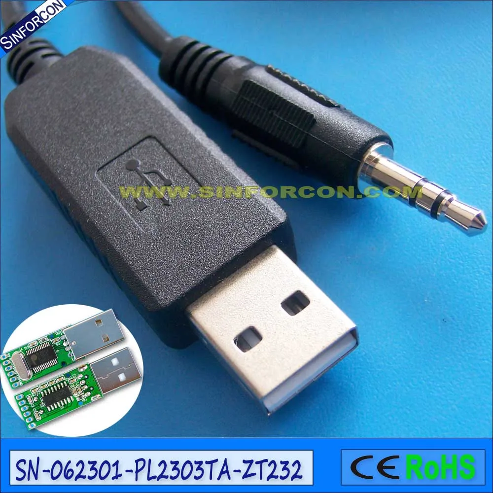 Кабель pl2303 с usb rs232 на стерео разъем для замены кабеля db9 3 5 мм аудиоразъем ТВ ex link|usb