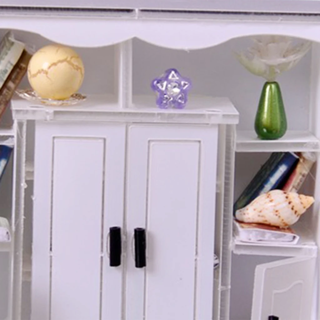 1/12 Miniature Children Bunk Bed Double Bunk & Cabinet Cupboard Books Shelf Dollhouse Bedroom Furniture Kids Pretend Play Toy