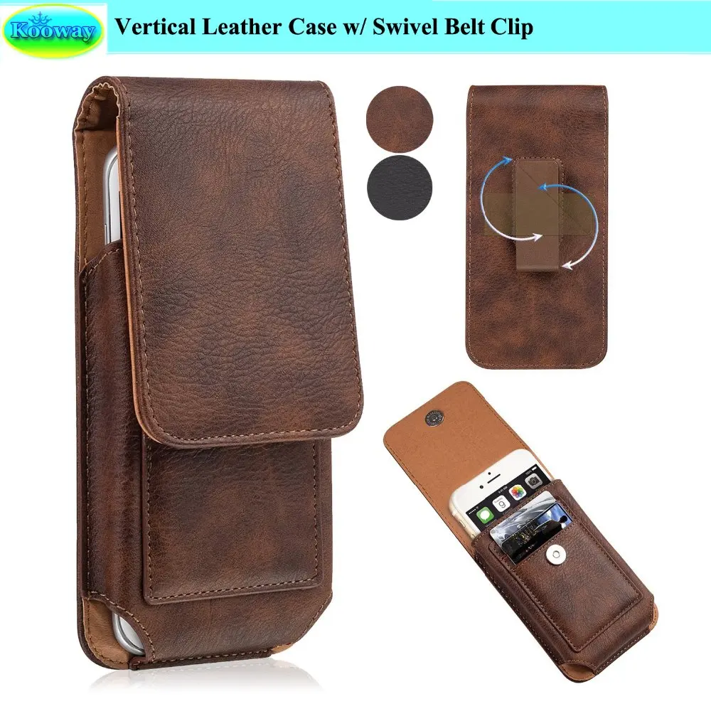 

Premium Vertical Leather Swivel Belt Clip Case Pouch Cover w/ Magnetic Flap Holster for Coolpad TipTop N1S Note 3S 5 Mega 3 Capa